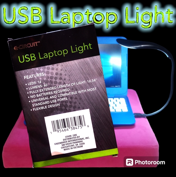 e-CIRCUIT™ USB Laptop Light, with Flexible Arm Design - Picture 3 of 6